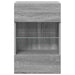 Comode de perete cu lumini LED pentru TV, 2 buc, gri sonoma, 40x30x60,5 cm - WALTI WALTI