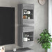 Comode de perete cu lumini LED pentru TV, 2 buc, gri sonoma, 40x30x60,5 cm - WALTI WALTI