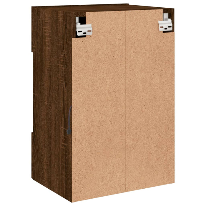 Comodă TV de perete cu lumini LED, stejar maro, 40x30x60,5cm - WALTI WALTI