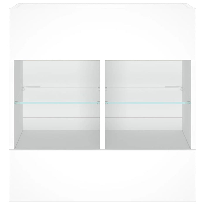 Comodă TV de perete cu lumini LED, alb, 58,5x30x60,5 cm - WALTI WALTI