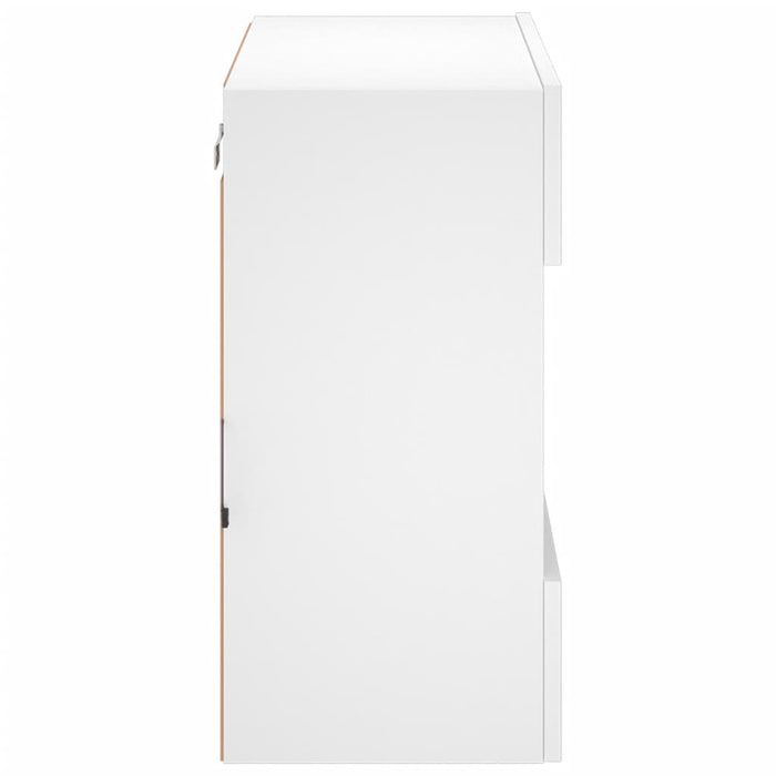 Comodă TV de perete cu lumini LED, alb, 58,5x30x60,5 cm - WALTI WALTI