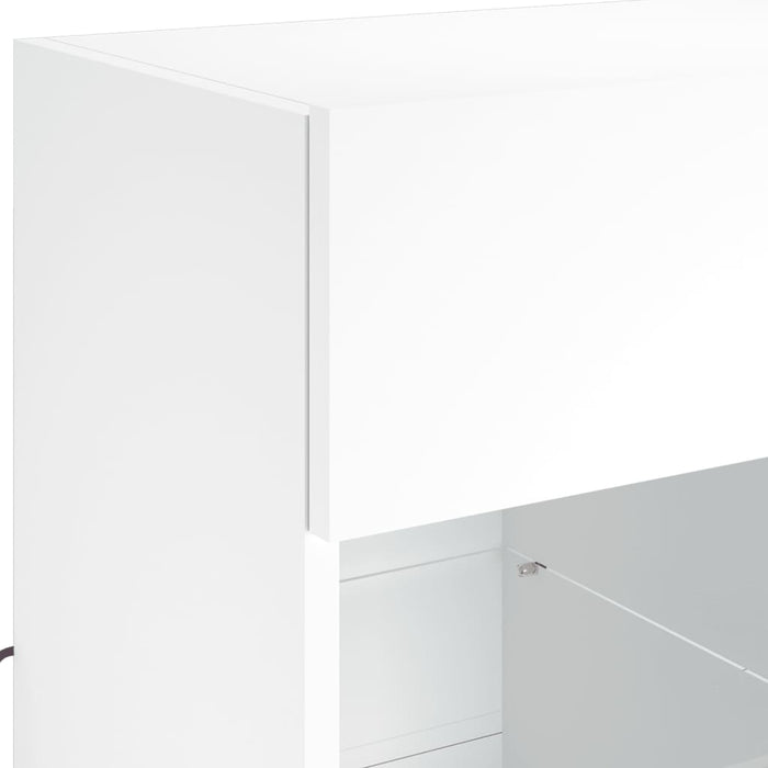 Comodă TV de perete cu lumini LED, alb, 58,5x30x60,5 cm - WALTI WALTI