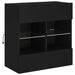 Comodă TV de perete cu lumini LED, negru, 58,5x30x60,5 cm - WALTI WALTI