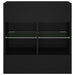 Comodă TV de perete cu lumini LED, negru, 58,5x30x60,5 cm - WALTI WALTI