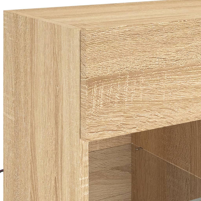 Comodă TV de perete cu LED, stejar sonoma, 58,5x30x60,5 cm - WALTI WALTI