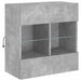 Comodă TV de perete cu lumini LED, gri beton, 58,5x30x60,5 cm - WALTI WALTI
