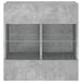 Comodă TV de perete cu lumini LED, gri beton, 58,5x30x60,5 cm - WALTI WALTI