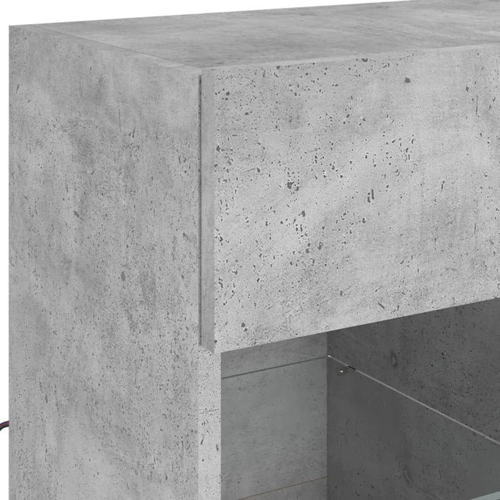 Comodă TV de perete cu lumini LED, gri beton, 58,5x30x60,5 cm - WALTI WALTI