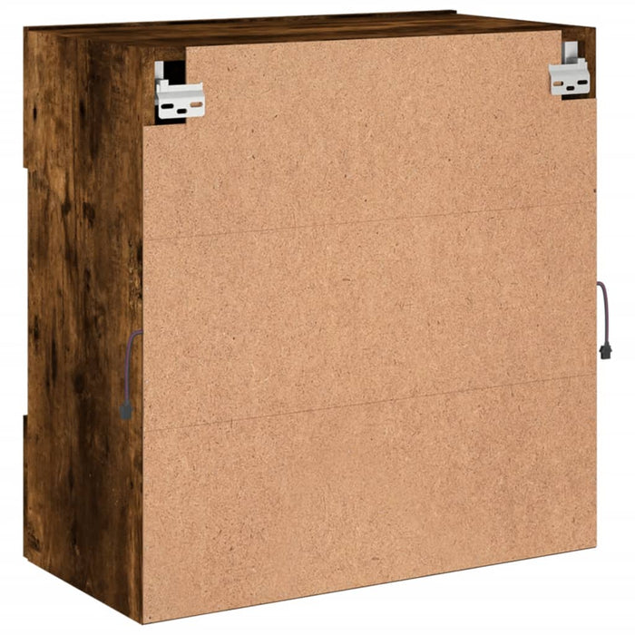 Comodă TV de perete cu LED, stejar fumuriu, 58,5x30x60,5 cm - WALTI WALTI