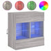 Comodă TV de perete cu lumini LED, gri sonoma, 58,5x30x60,5 cm - WALTI WALTI