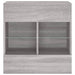 Comodă TV de perete cu lumini LED, gri sonoma, 58,5x30x60,5 cm - WALTI WALTI