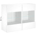 Comodă TV de perete cu lumini LED, alb, 78,5x30x60,5 cm - WALTI WALTI