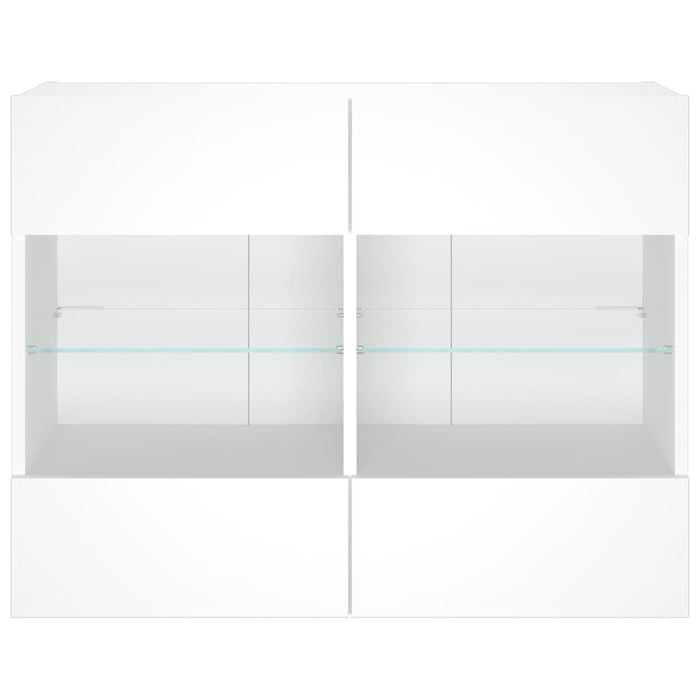 Comodă TV de perete cu lumini LED, alb, 78,5x30x60,5 cm - WALTI WALTI