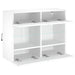 Comodă TV de perete cu lumini LED, alb, 78,5x30x60,5 cm - WALTI WALTI