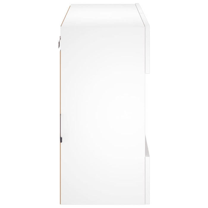 Comodă TV de perete cu lumini LED, alb, 78,5x30x60,5 cm - WALTI WALTI
