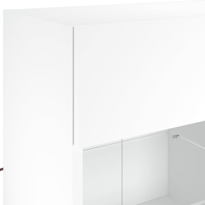Comodă TV de perete cu lumini LED, alb, 78,5x30x60,5 cm - WALTI WALTI