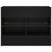 Comodă TV de perete cu lumini LED, negru, 78,5x30x60,5 cm - WALTI WALTI