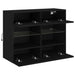 Comodă TV de perete cu lumini LED, negru, 78,5x30x60,5 cm - WALTI WALTI