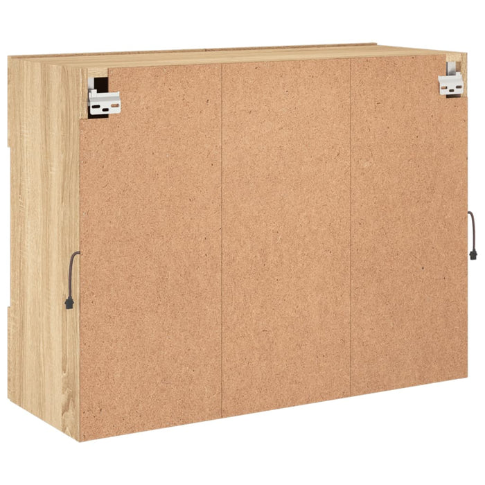 Comodă TV de perete cu LED, stejar sonoma, 78,5x30x60,5 cm - WALTI WALTI