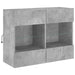 Comodă TV de perete cu lumini LED, gri beton, 78,5x30x60,5 cm - WALTI WALTI