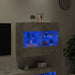 Comodă TV de perete cu lumini LED, gri beton, 78,5x30x60,5 cm - WALTI WALTI
