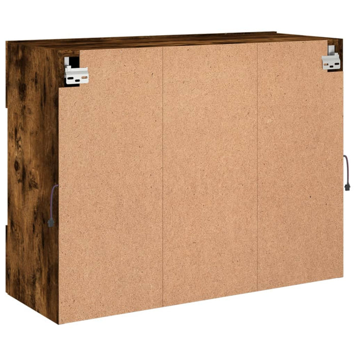 Comodă TV de perete cu LED, stejar fumuriu, 78,5x30x60,5 cm - WALTI WALTI