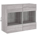 Comodă TV de perete cu lumini LED, gri sonoma, 78,5x30x60,5 cm - WALTI WALTI