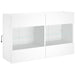 Comodă TV de perete cu lumini LED, alb, 98,5x30x60,5 cm - WALTI WALTI
