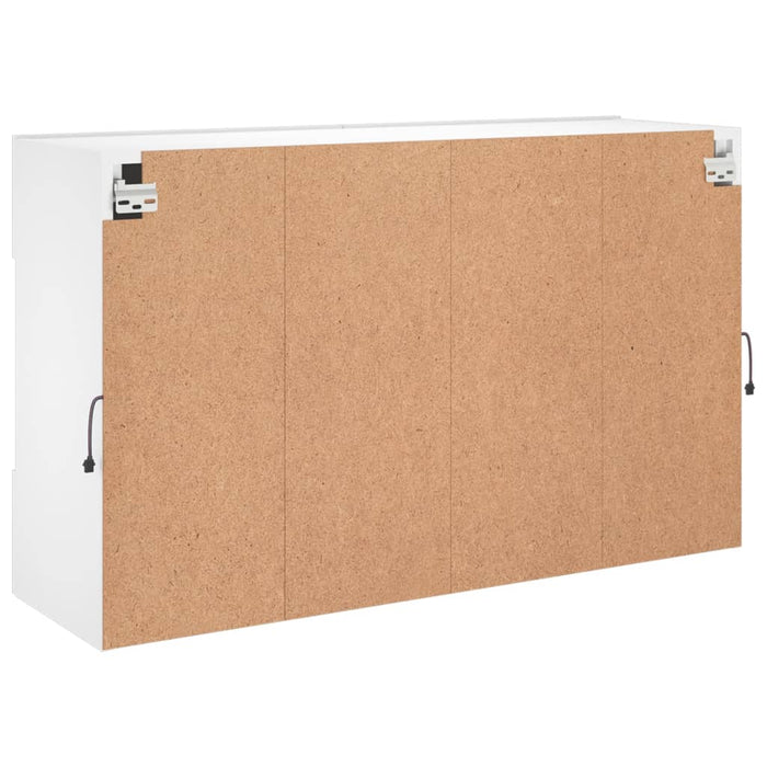 Comodă TV de perete cu lumini LED, alb, 98,5x30x60,5 cm - WALTI WALTI