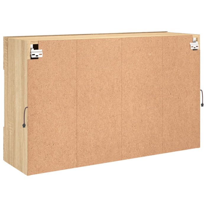 Comodă TV de perete cu LED, stejar sonoma, 98,5x30x60,5 cm - WALTI WALTI