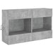 Comodă TV de perete cu lumini LED, gri beton, 98,5x30x60,5 cm - WALTI WALTI