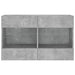 Comodă TV de perete cu lumini LED, gri beton, 98,5x30x60,5 cm - WALTI WALTI
