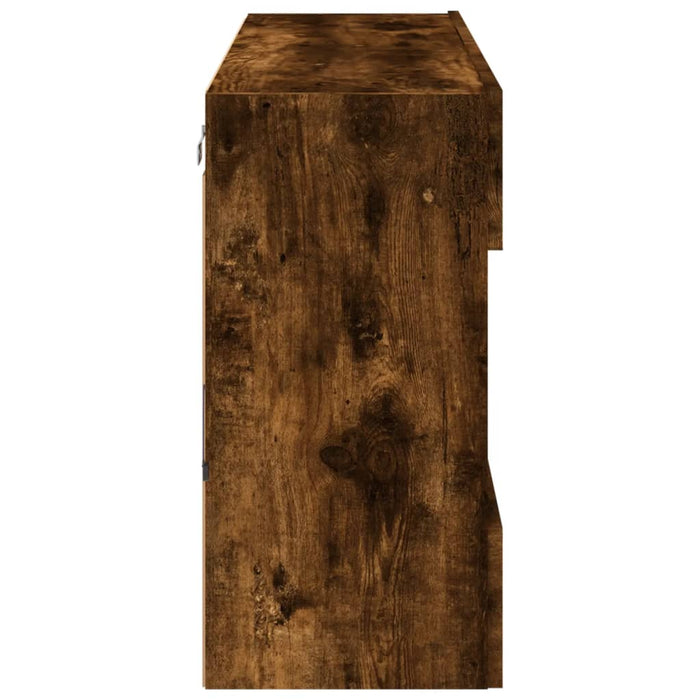 Comodă TV de perete cu LED, stejar fumuriu, 98,5x30x60,5 cm - WALTI WALTI