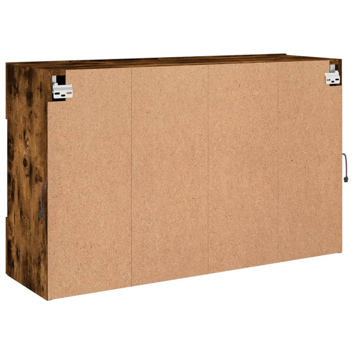 Comodă TV de perete cu LED, stejar fumuriu, 98,5x30x60,5 cm - WALTI WALTI