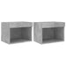 Noptiere cu lumini LED montate pe perete, 2 buc., gri beton - WALTI WALTI