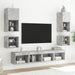 Noptiere cu lumini LED montate pe perete, 2 buc., gri beton - WALTI WALTI