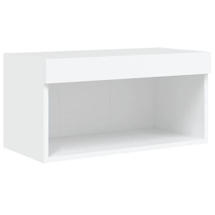 Comodă TV cu lumini LED, alb, 60x30x30 cm - WALTI WALTI