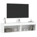 Comode TV cu lumini LED, 2 buc., alb, 60x30x30 cm - WALTI WALTI