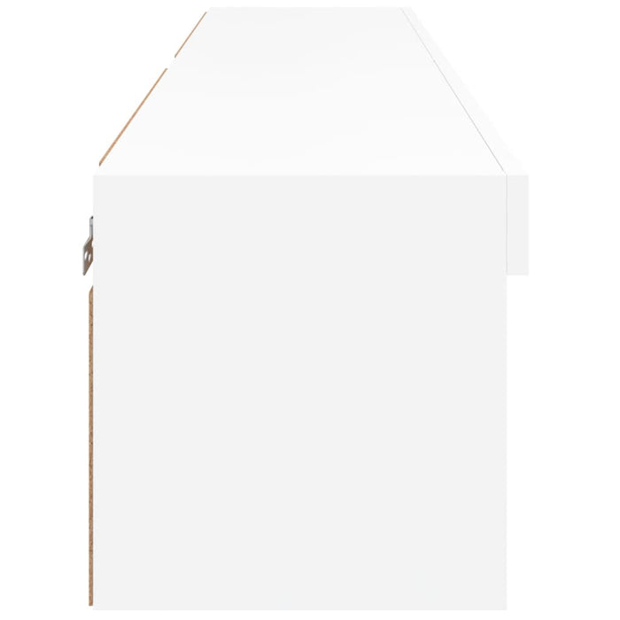 Comode TV cu lumini LED, 2 buc., alb, 60x30x30 cm - WALTI WALTI