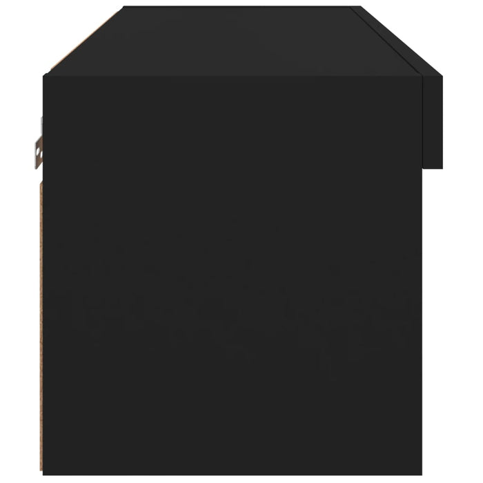 Comodă TV cu lumini LED, negru, 60x30x30 cm WALTI
