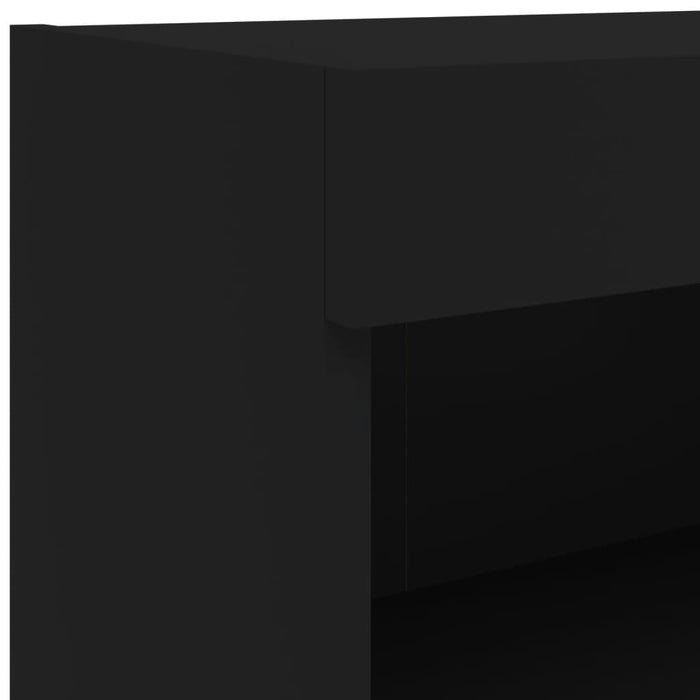 Comodă TV cu lumini LED, negru, 60x30x30 cm WALTI