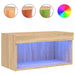 Comodă TV cu lumini LED, stejar sonoma, 60x30x30 cm - WALTI WALTI