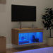 Comodă TV cu lumini LED, stejar sonoma, 60x30x30 cm - WALTI WALTI
