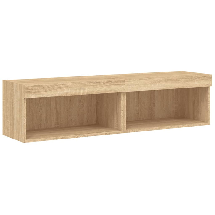 Comode TV cu lumini LED, 2 buc., stejar sonoma, 60x30x30 cm - WALTI WALTI