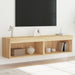 Comode TV cu lumini LED, 2 buc., stejar sonoma, 60x30x30 cm - WALTI WALTI