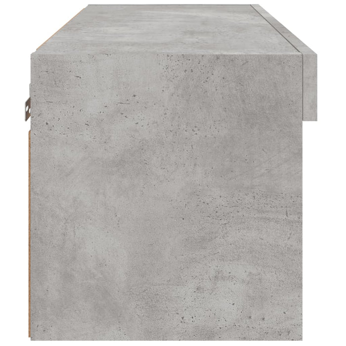 Comodă TV cu lumini LED, gri beton, 60x30x30 cm - WALTI WALTI