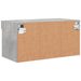 Comodă TV cu lumini LED, gri beton, 60x30x30 cm - WALTI WALTI
