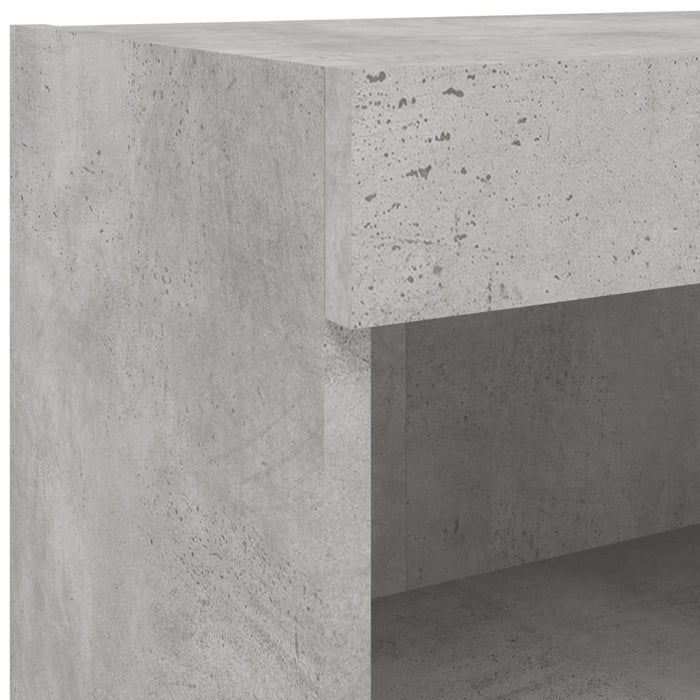 Comodă TV cu lumini LED, gri beton, 60x30x30 cm - WALTI WALTI