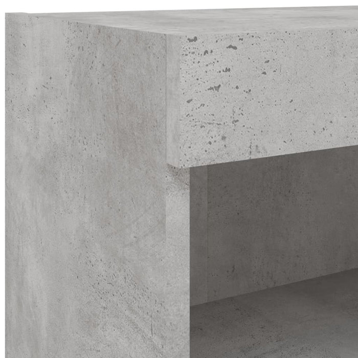 Comode TV cu lumini LED, 2 buc., gri beton, 60x30x30 cm - WALTI WALTI