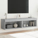 Comode TV cu lumini LED, 2 buc., gri beton, 60x30x30 cm - WALTI WALTI